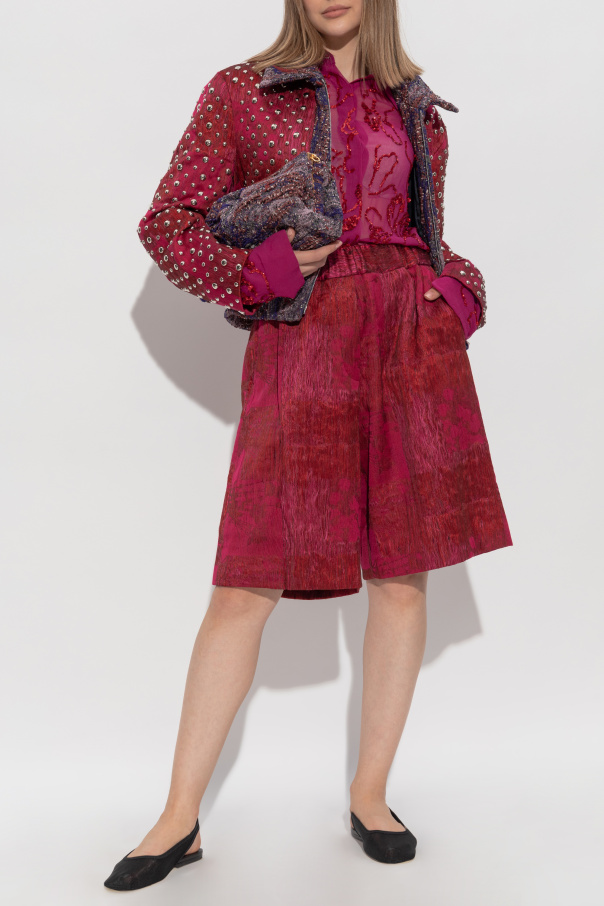 Dries Van Noten Pantalones cortos con bolsillos