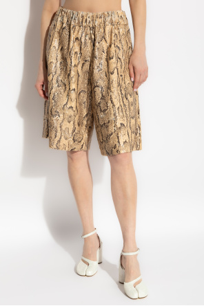 Dries Van Noten Pantalones cortos con lentejuelas y motivo animal