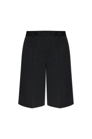Cotton and linen shorts