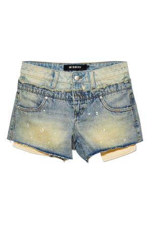 Shorts vaqueros con efecto "vintage"