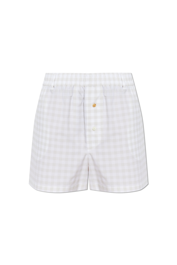 Cotton shorts with a check pattern od Moschino