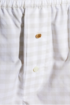 Moschino Cotton shorts with a check pattern