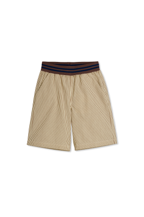 Pantalones cortos con estampado de rayas
