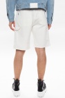 MSGM WHITE Denim shorts