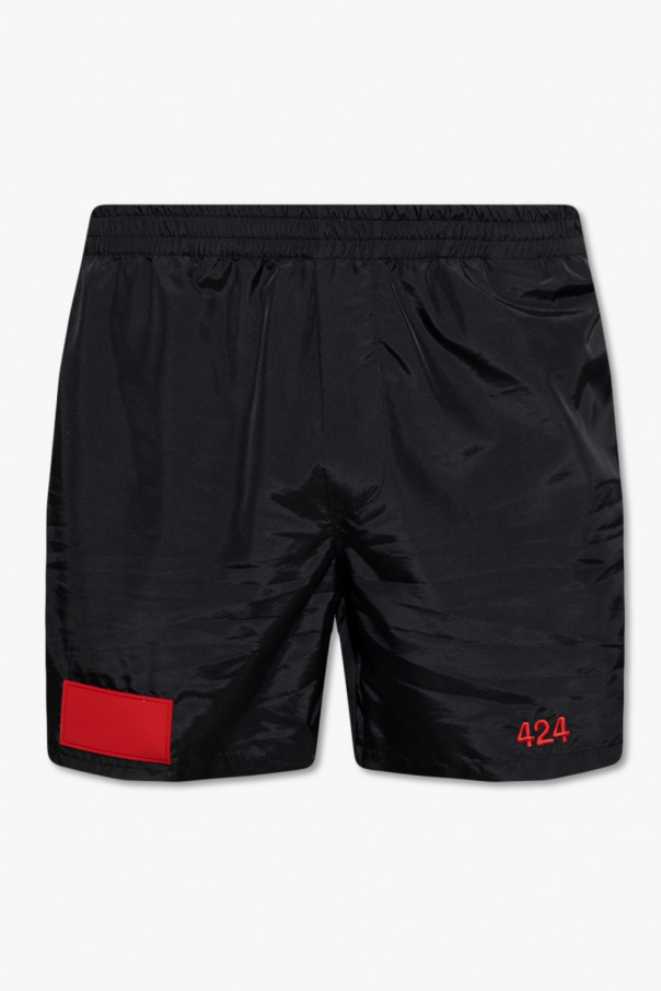 424 Track shorts Black with patch