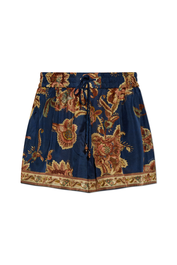 Silk shorts with print od Zimmermann