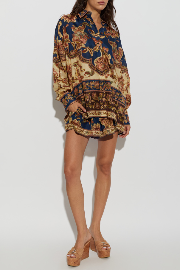 Zimmermann Silk shorts with print