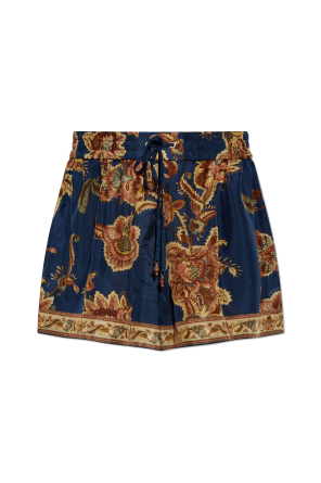 Silk shorts with print