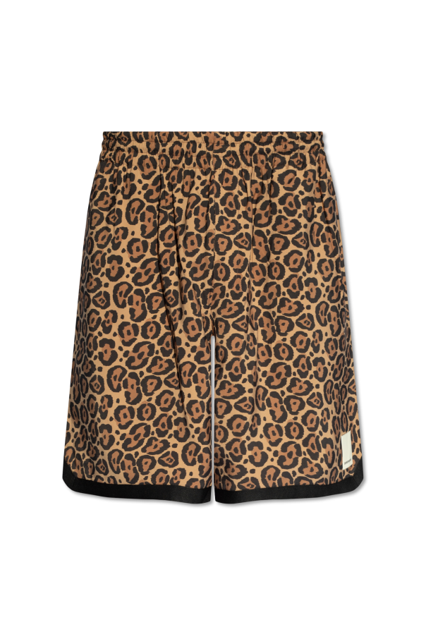 Novelty Boxer Light Brown Leopard Spot Texture Shorts Panties Men