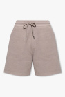 TEEN paperbag-waist faux-leather shorts Grün
