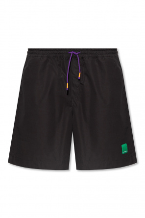 Emporio armani patch logo-patch swim shorts