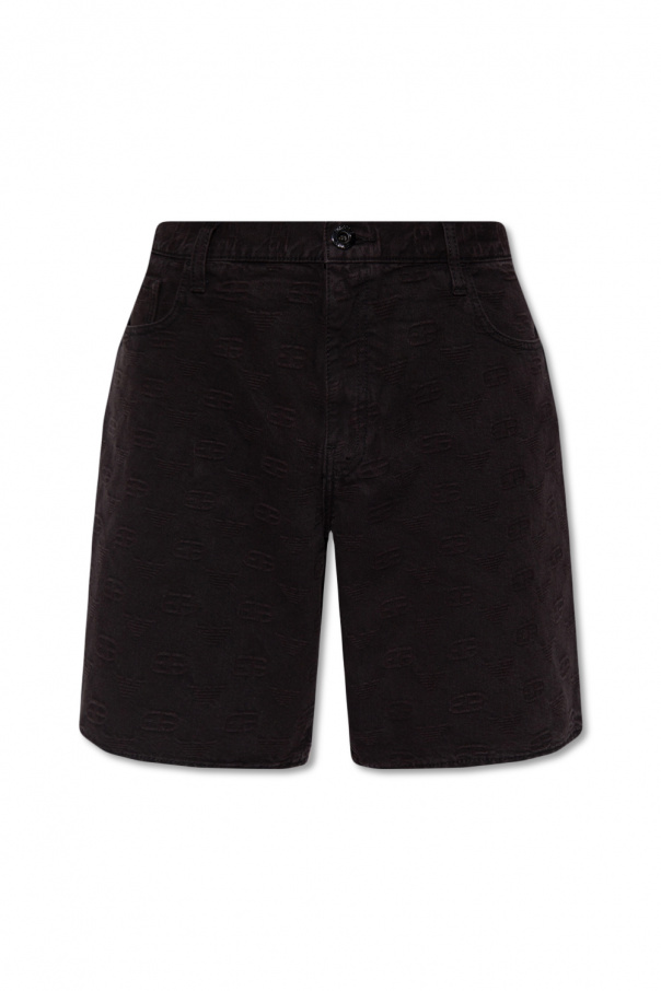 French Terry B BLK Baroque Shorts