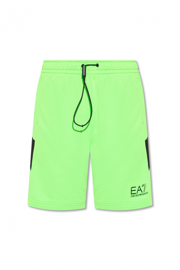 Green Shorts with logo EA7 Emporio Armani - Vitkac GB