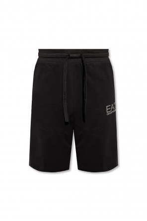 Emporio Armani Kids drawstring-waist shorts od Emporio Armani logo-print scarf