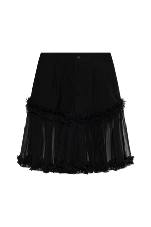Combined-fabric shorts