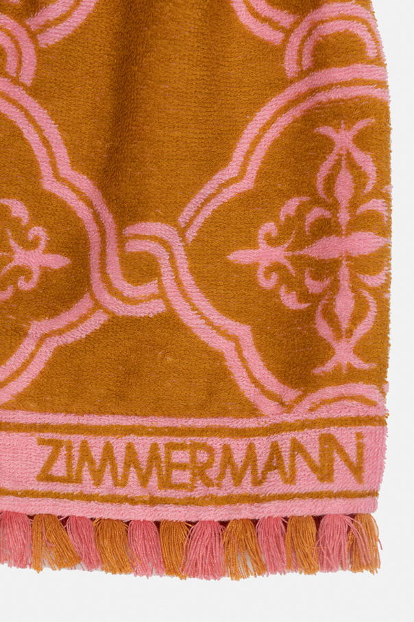 Zimmermann Kids Patterned distressed-denim shorts