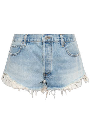 Denim shorts with a 'vintage' effect