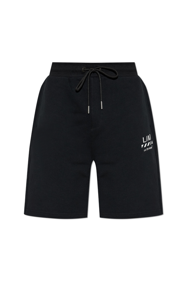 L/AB c/o Off-White Sweat shorts with printed logo