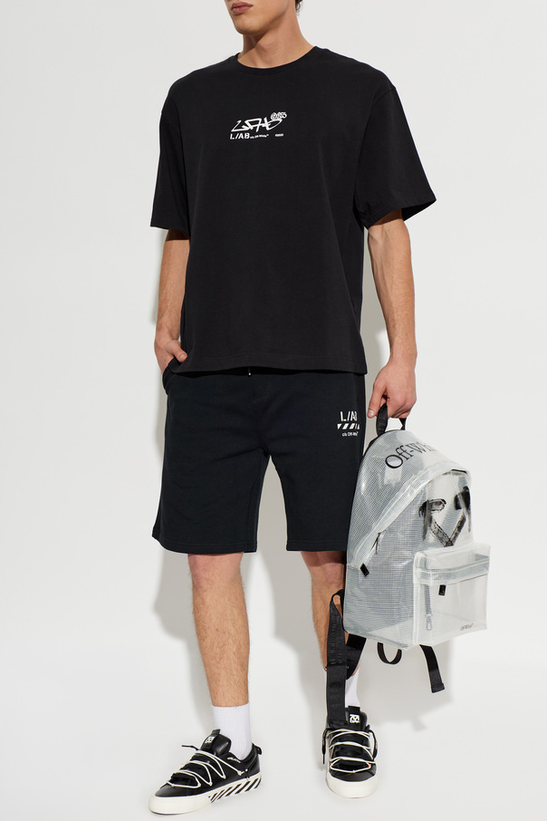 L/AB c/o Off-White Sweat shorts with printed logo