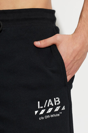 L/AB c/o Off-White Sweat shorts with printed logo