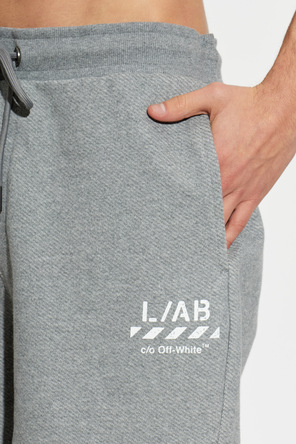 L/AB c/o Off-White Sweat shorts with printed logo