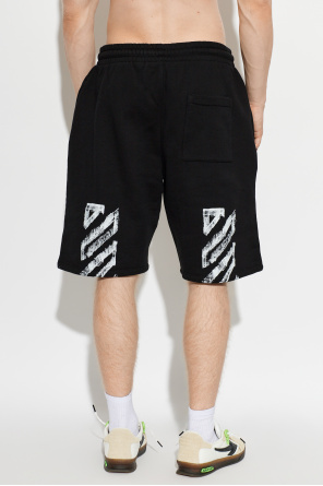 Off-White Teplákové šortky s potlačeným logom