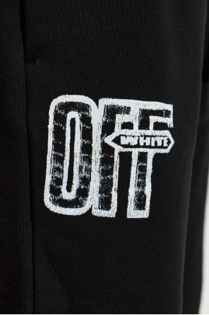 Off-White Teplákové šortky s potlačeným logom