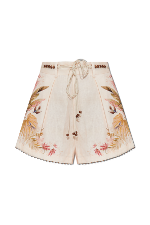 Floral motif shorts