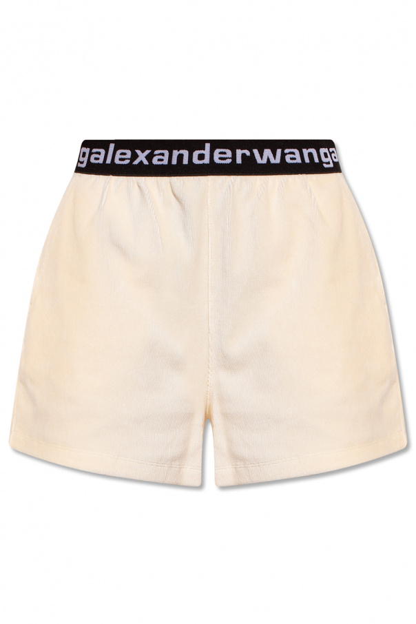T by Alexander Wang Velour shorts