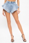 Alexander Wang BLUE High-waisted denim shorts