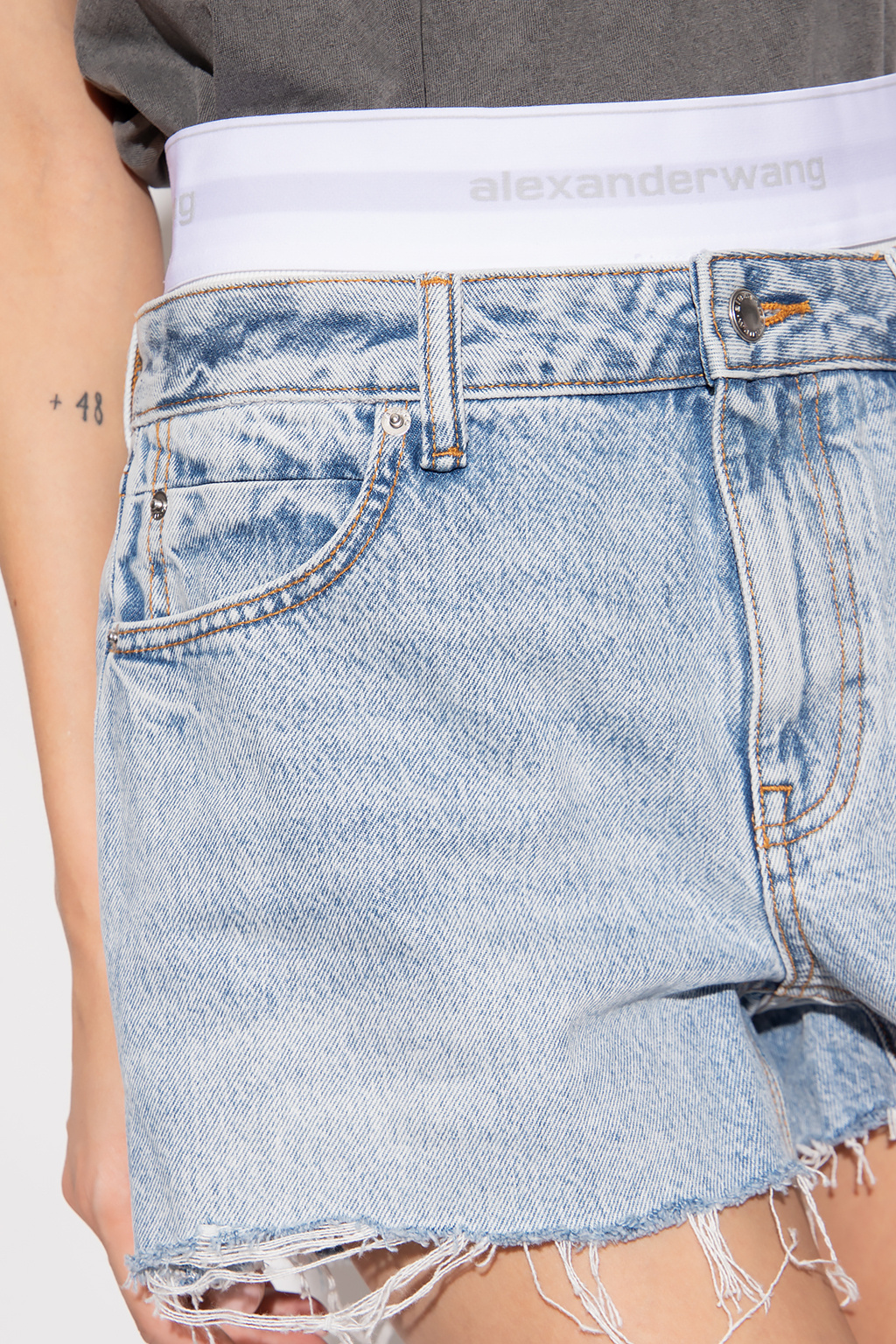 Blue Denim shorts T by Alexander Wang - Vitkac Canada