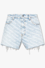 Alexander Wang light blue Denim shorts with logo