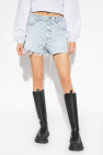 Alexander Wang light blue Denim shorts with logo