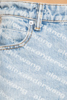 Alexander Wang light blue Denim shorts with logo