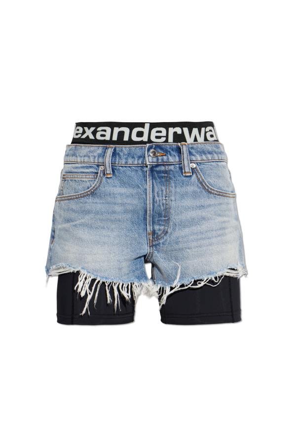 Denim shorts with `vintage` effect od Alexander Wang