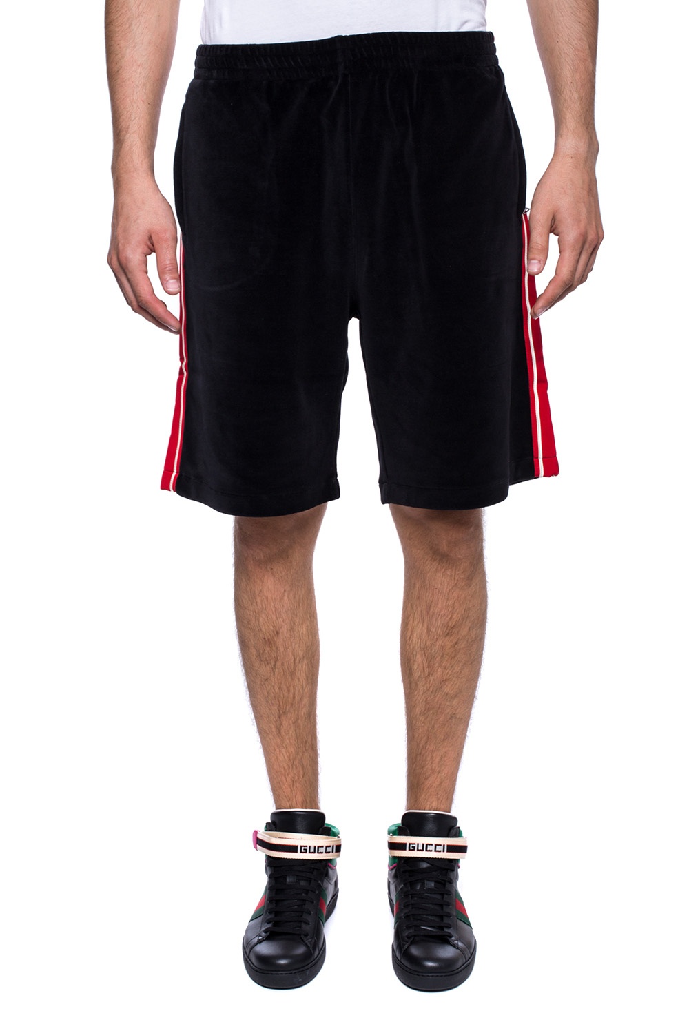 gucci velvet shorts