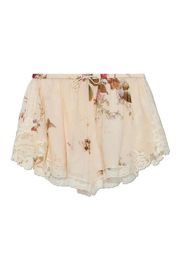 Floral motif shorts od Zimmermann