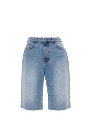 Denim shorts with 'vintage' effect