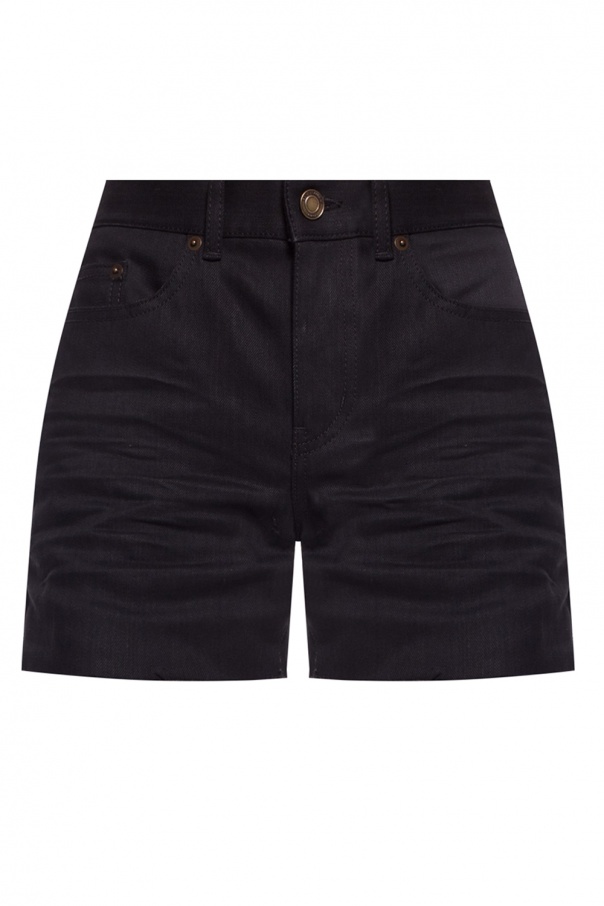 Saint Laurent Raw-trimmed shorts