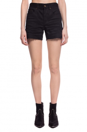 Saint Laurent Raw-trimmed shorts
