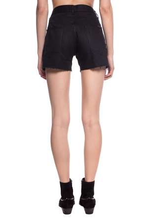 Saint Laurent Raw-trimmed shorts