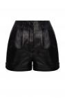 Saint Laurent Leather high waist shorts