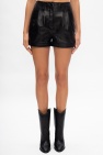 Saint Laurent Leather high waist shorts