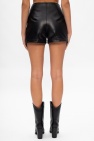 Saint Laurent Leather high waist shorts