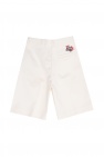 Gucci Kids Pleat-front shorts with logo