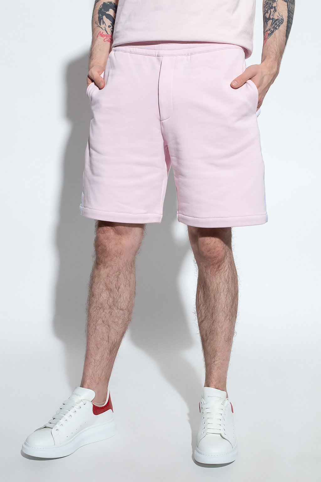 Alexander McQueen Shorts with side stripes