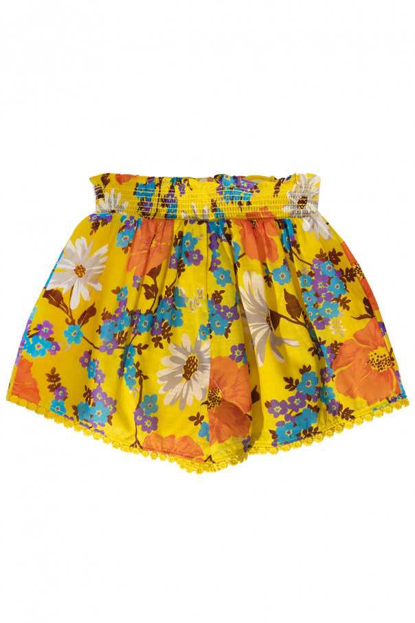 Zimmermann Kids Floral-motif Puma shorts