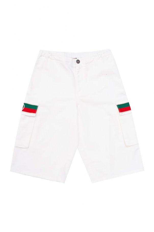 Gucci Kids Gucci Web-Stripe trim lace-up sneakers