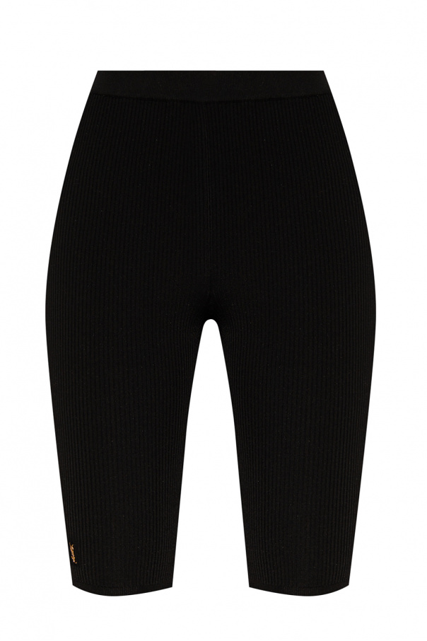 Saint Laurent Cropped leggings with logo