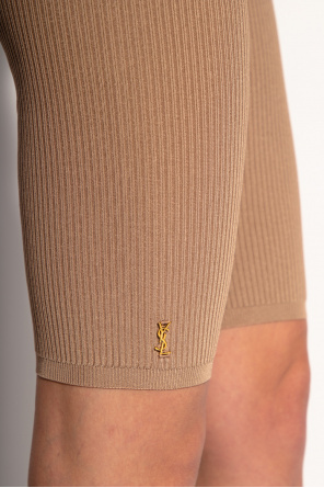 Saint Laurent Short leggings with logo